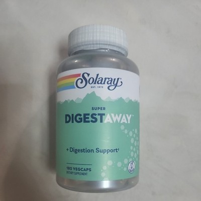 Solaray Super Digestaway Capsules, 180 Count. Factory sealed exp 08/2029