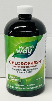 Nature's Way Chlorofresh Liquid Chlorophyll Unflavored 16 Fl Oz EXP 10/27 U1C