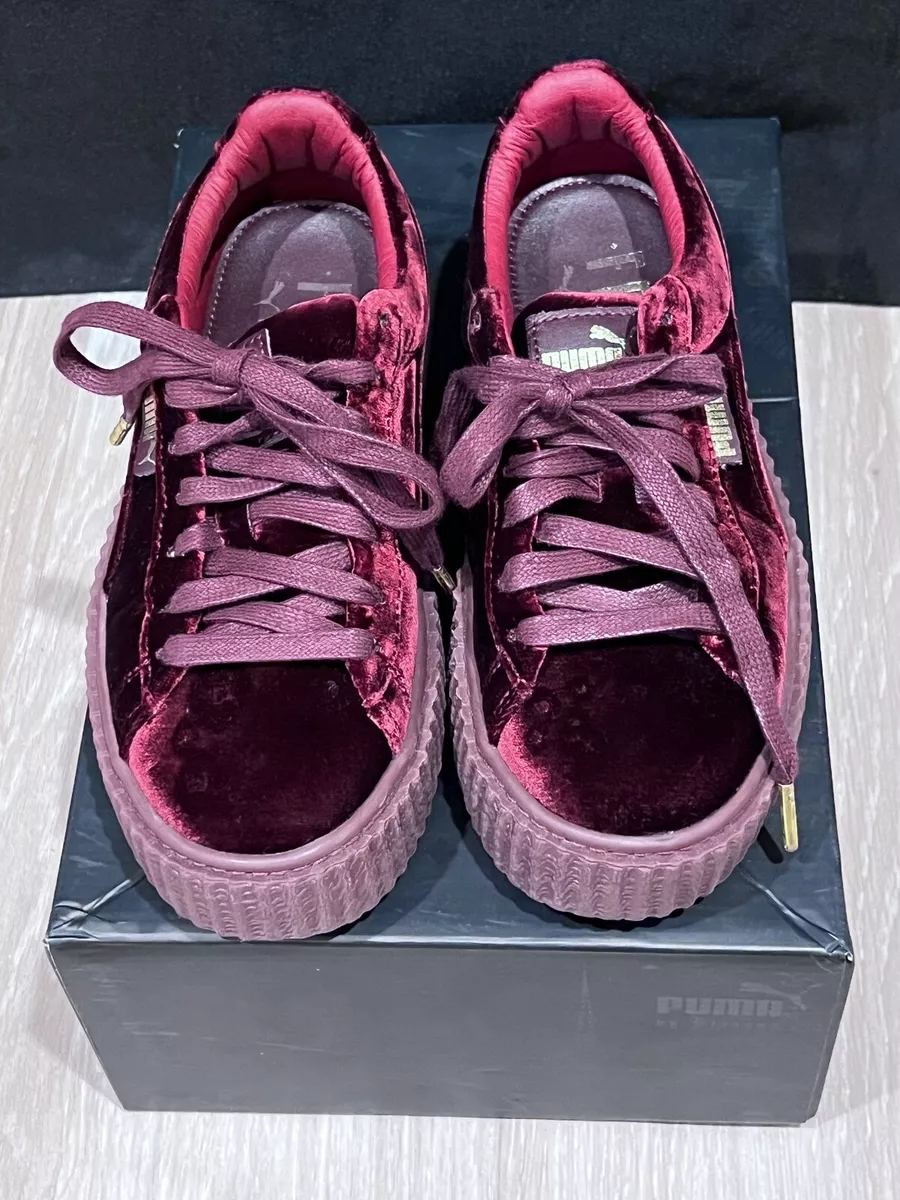 FENTY Puma Rihanna Royal Purple Burgundy Velvet Creeper Womens 6 In Box | eBay