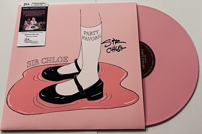 SIR CHLOE SIGNED PARTY FAVORS LP PINK COLOR VINYL RECORD JSA COA