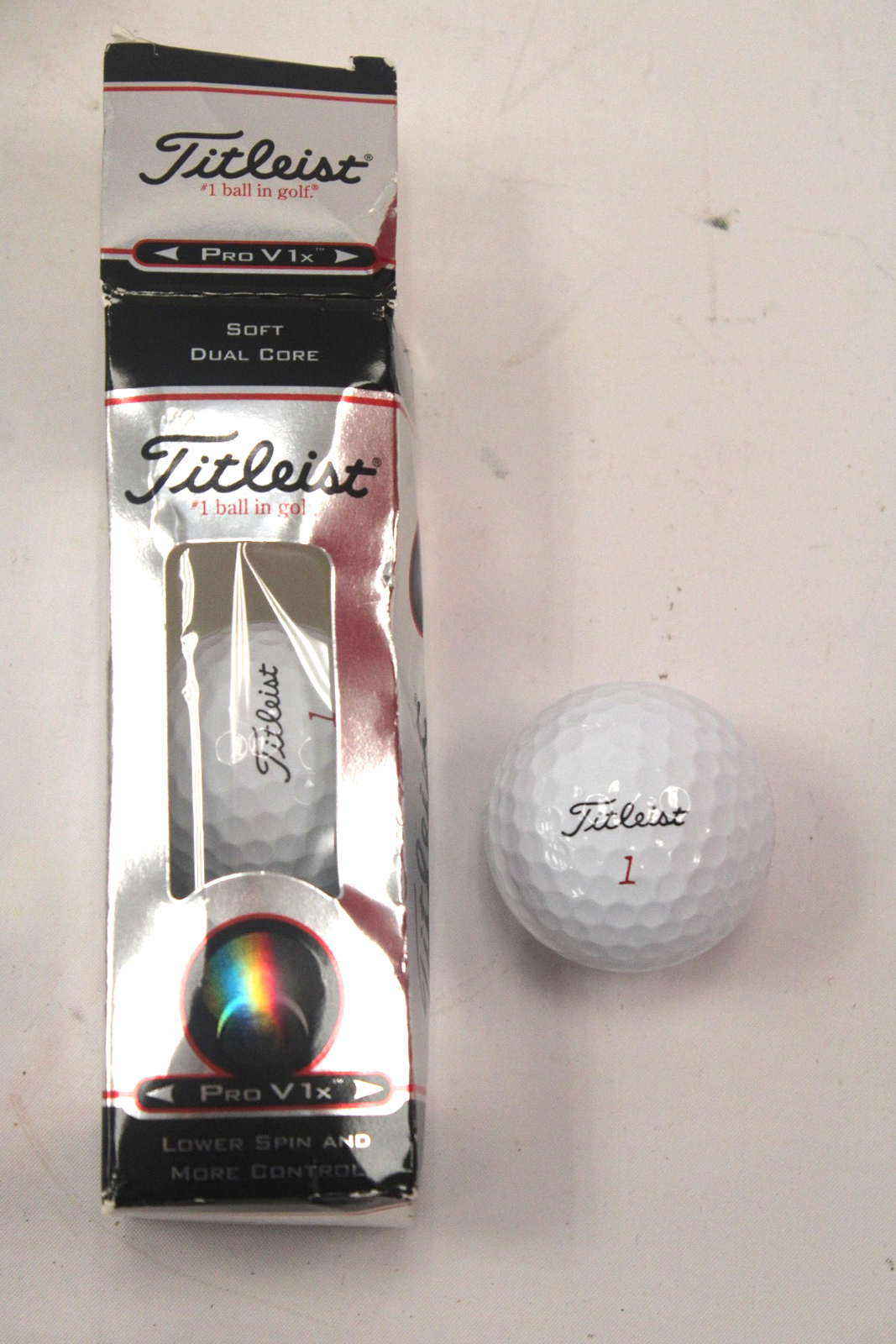 12x TITLEIST Pro V1X Golf Balls Soft Dual Core Numbered 1, 2, 3, 4 NEW