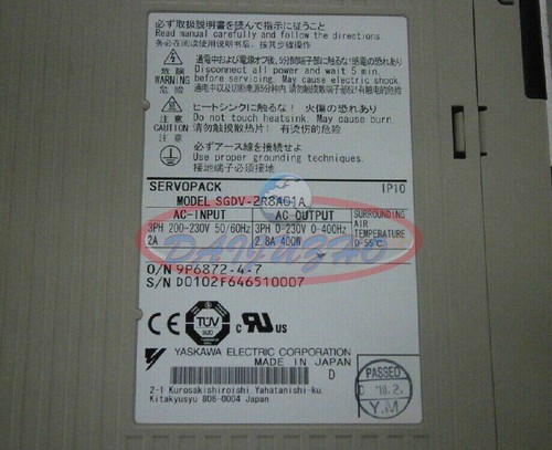 ONE USED Yaskawa SGDV-2R8A01A Servo Drive Tested - Picture 2 of 2