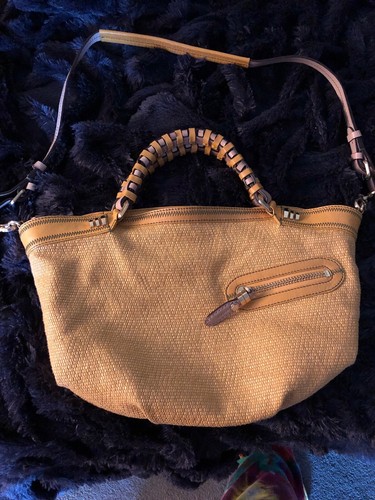 oryany leather handbag, Yellow Weave, Excellent Condition - Bild 1 von 5