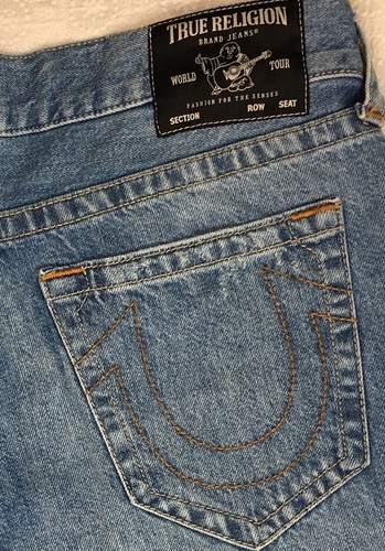 Pantalones de mezclilla para hombre TRUE RELIGION Ricky NF SN Dream Maker 36 x 34 NUEVOS rasgados relajados $179 - Imagen 6 de 8