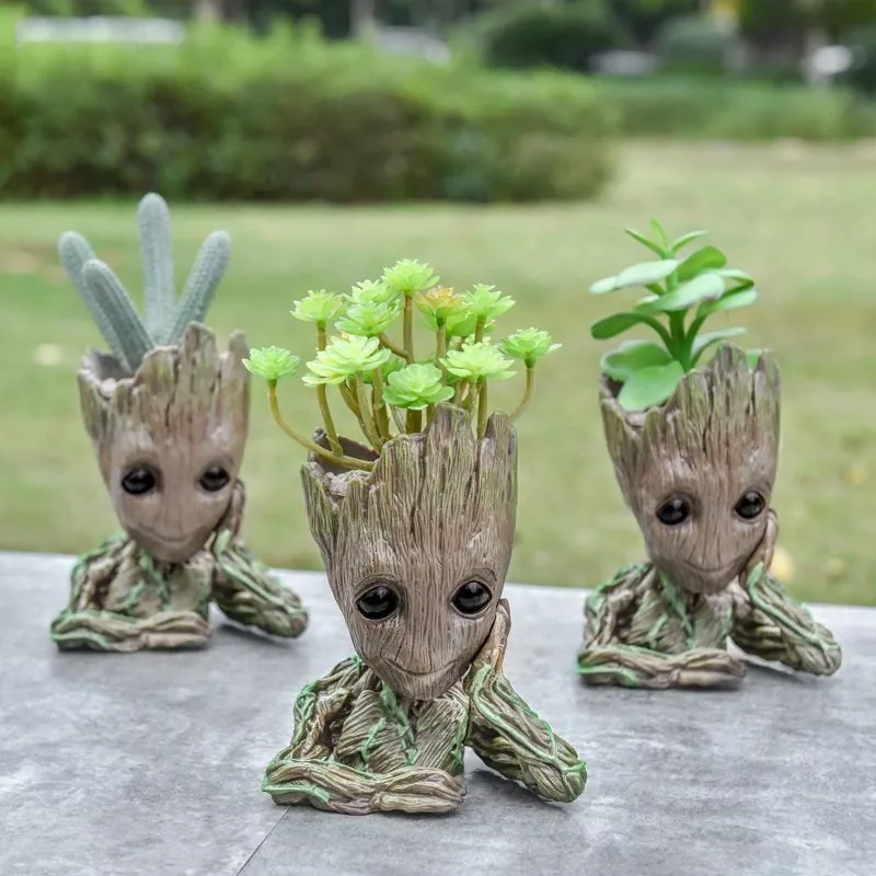 Baby Groot Flowerpot Pot Tree Planter Flower Cute Strongwell Figurines Man  Plant | eBay