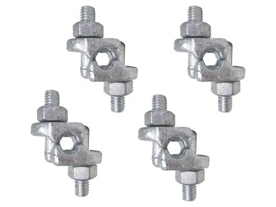 4 Pack 5/16" Fist Grip Clips | Double End Wire Rope Clamps | Hot Dip Galvanized