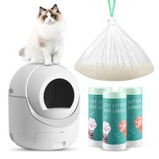 60 Count Self Cleaning Litter Box Bag Liners Compatible with Cleanpethome, Dr...
