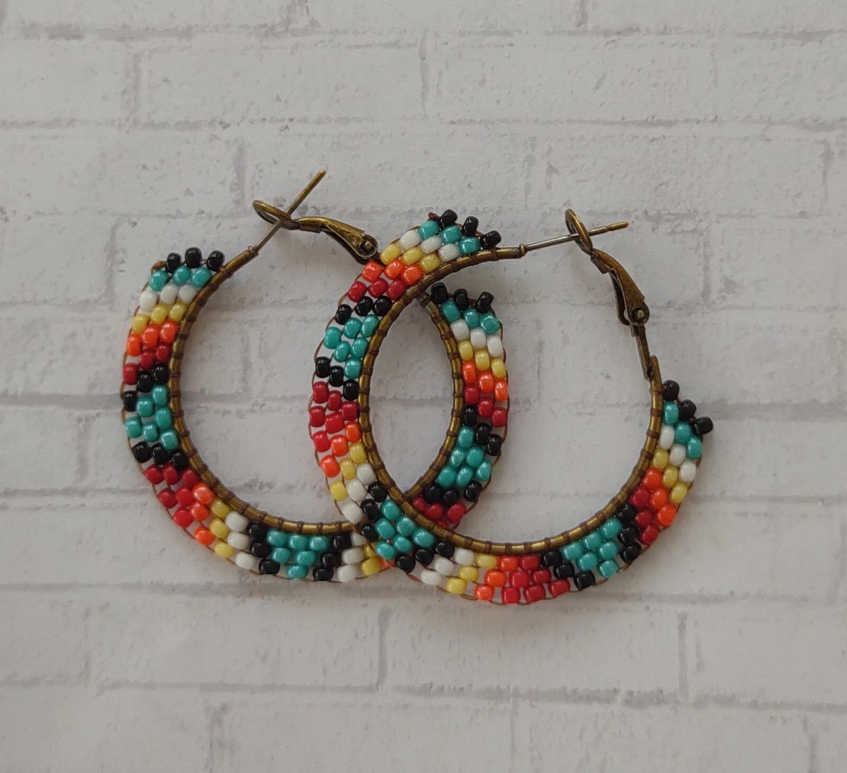 Beaded round hotsell earrings