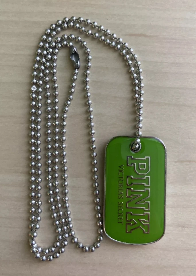 Collar ROSA VINTAGE ETIQUETA PERRO Edición Limitada VERDE Victoria's Secret ¡ÚLTIMO!! Foto 4 de 4