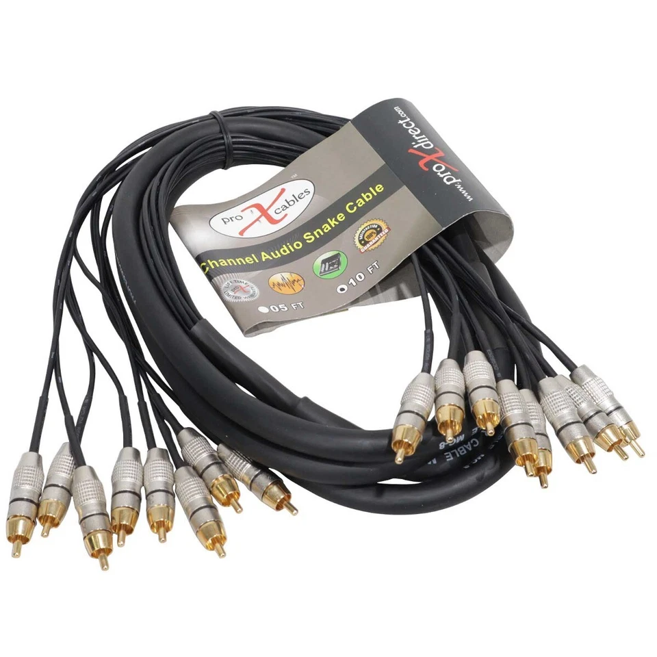 Cable ProX XC-8RCA10 10 FT 8 canales RCA a RCA Foto 2 de 4