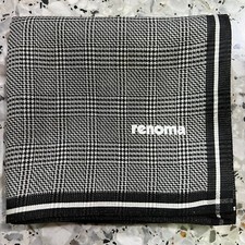 MAN HANKY BLACK CHECKS HOUNDSTOOTH CLASSIC COTTON VTG POCKET ART SQUARE 18" RN2