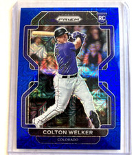 2022 Panini Prizm #151- COLTON WELKER Blue Mojo Prizm SP RC #'d/199