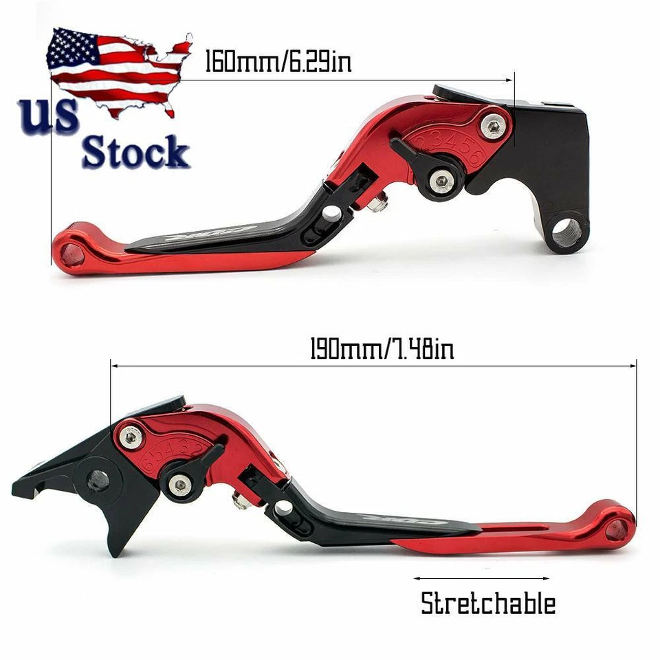 Palancas de freno de embrague CNC rojas para Honda CBR 600 F2, F3, F4, F4i 1991-2007 2002 2003 Foto 2 de 4