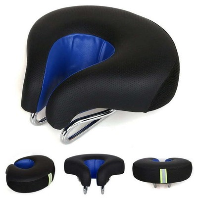 Man Noseless Mountain Bike Seat with Wrench Saddle Soft Gel Pad Bicycle Seat