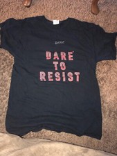 Fruit Of The Loom Youth Medium Dare To Resist Black Tshirt