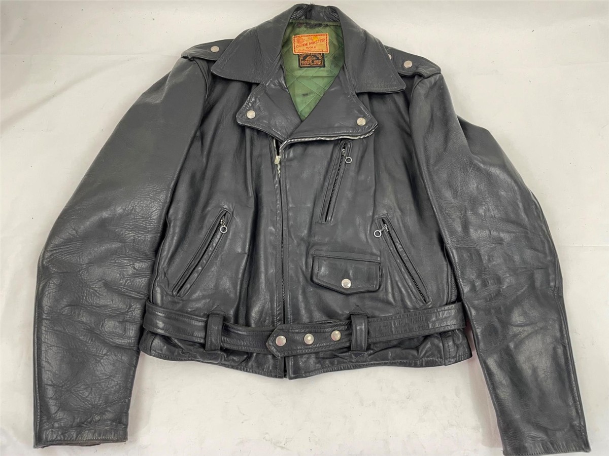 40's GUIDE MASTER WOLF ホースハイドレザージャケット VTG 50S 60S MENS 40 WOLF GUIDE MASTER HORSEHIDE LEATHER