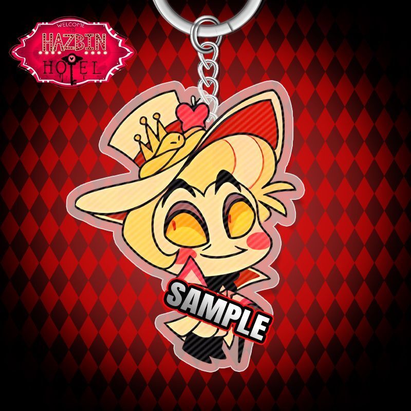 6CM Hazbin Hotel AD Vaggie Vox Husk acrylic Pendant keychain