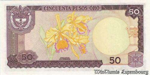 E0767 Banknote South America Colombia 50 Pesos Oro Camilo Torres 1981 UNC - Zdjęcie 1 z 3