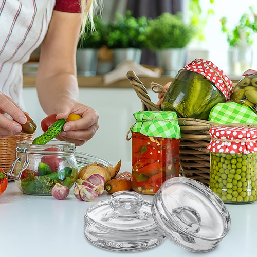 9 Pack Fermentation Glass Weights with Easy Grip Handles for Wide Mouth Mason Ja - Picture 9 of 12