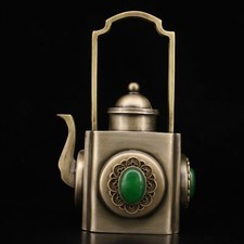 Collezione Teiera Gemma Intarsiata Fatta a Mano Rame Puro WX690