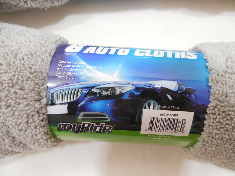 Microfiber Auto Clean Cloths Towel 16 Pack Home One Pass Trap Dirt Grime Wet Dry - Imagem 3 de 3