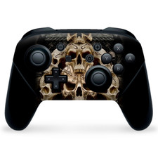 Nintendo Switch Pro Controller Skin Decal Vinyl Wrap - Wicked Skulls Tattooed