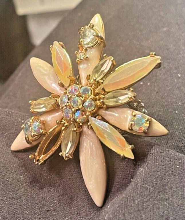 Erickson Beamon Rocks Statement Flower Ring Size 6 - image 4