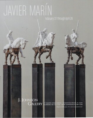 JAVIER MARIN Sculpture Art J Johnson Gallery Exhibit Print Ad-2013