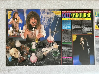 OZZY OSBOURNE 1988 Clipping Poster Swedish Music magazine Okej
