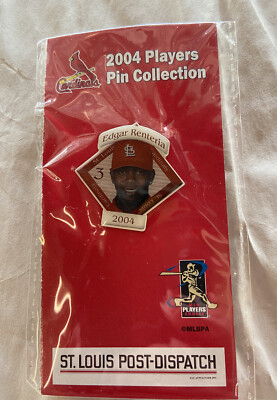 2004 Cardinals Players Pin Collection St. Louis Post-Dispatch Edgar Renteria