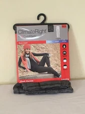 Climate Right Cuddl Duds Women Plush Warmth Leggings gray many sizes