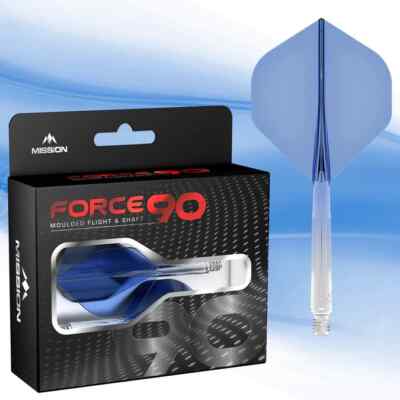 GRADIENT BLUE MEDIUM NO2 MISSION FORCE 90  1 PIECE MOLDED SHAFT & FLIGHT