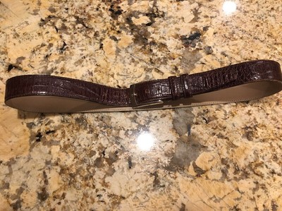 Vera Pelle Made In Italy Dania For Andrew's Milano Brown Leather Belt 110 / 95