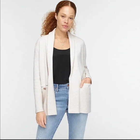 NWT JCrew Camille Sweater-Blazer with Shawl Collar Size XXS (Runs Large)