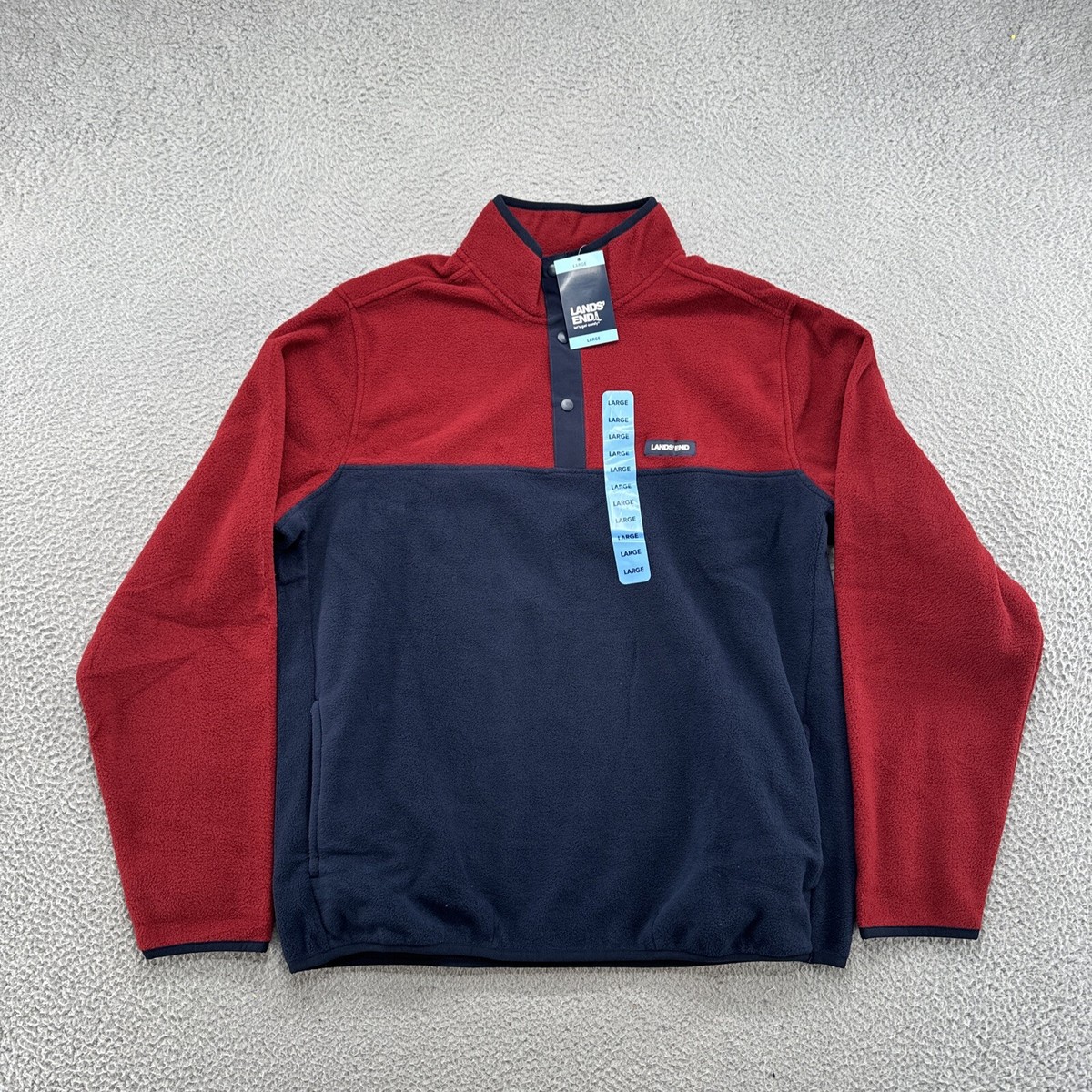 Pullover Jacket Lands End Fleece Half Zip Lands End 1/4 Snap