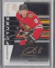 2016-17 SP Authentic Future Watch Black Autograph Rookie Dominik Kubalík RC Auto