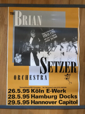 BRIAN SETZER  Koln 1995  Concert poster
