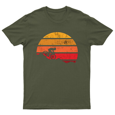 Retro Vintage Mountainbike Radfahren Radfahren Herren T-Shirt #DG