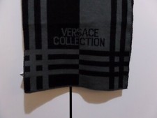 VERSACE COLLECTION SCARF BIG SALE shawl ,serial number,new GREY BLACK !RPP 249!!