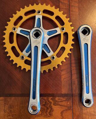 OLD SCHOOL BMX TAKAGI TOURNEY 165 Blue BMX 3 Peice Crank OLD SCHOOL BMX TAKAGI TOURNEY 165 Blue BMX 3 Peice Crank