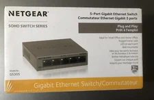 NETGEAR GS305 Soho Switch Series 5-Port Gigabit Ethernet Switch - Brand New