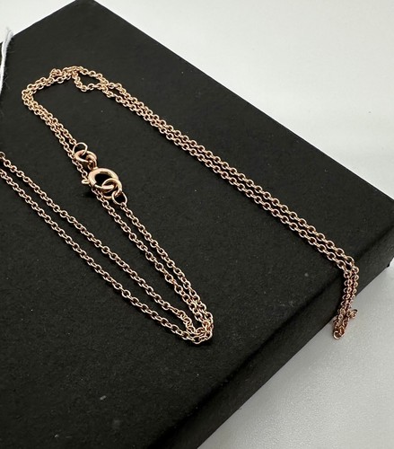 9 Karat Rosérotgold 1,23 mm Spur runde Gliedkette 24 Zoll/60 cm Halskette (R12T) - Bild 3 von 4