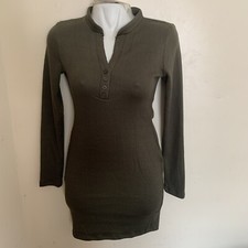 Fashion Nova Women’s Olive Green Color Long Sleeve Mini Dress Size Medium 