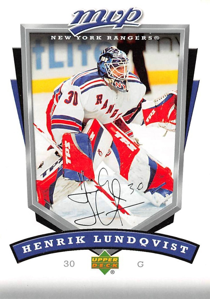 2006-07 Upper Deck MVP #196 Henrik Lundqvist | eBay