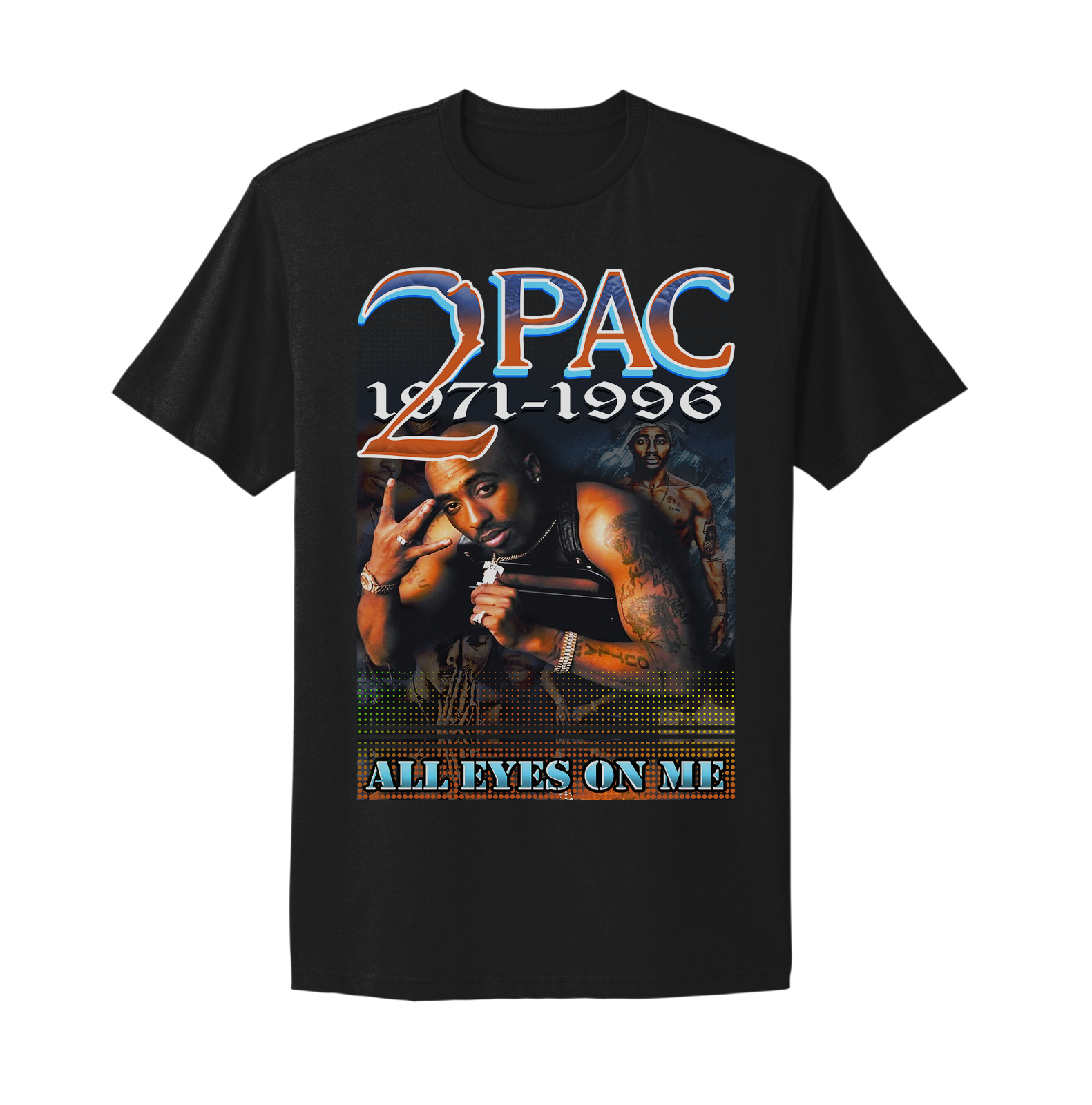 FILA T shirt 2pac all eyez on me rap t shirt tupac braccio della morte