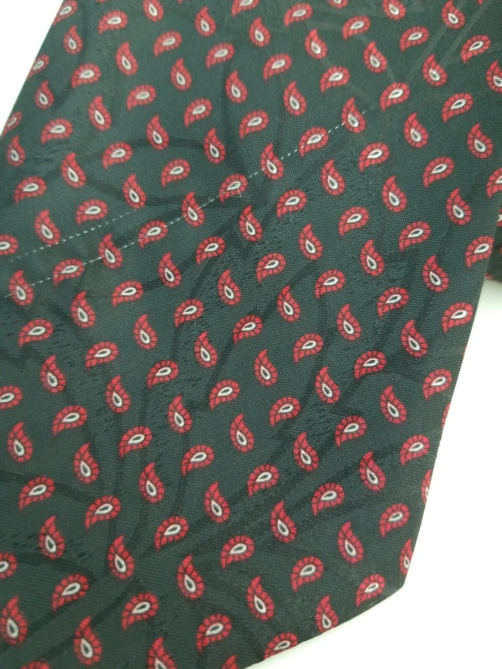 Corbata para hombre Gateway 57,5 pulgadas negra roja cachemira  Foto 3 de 4