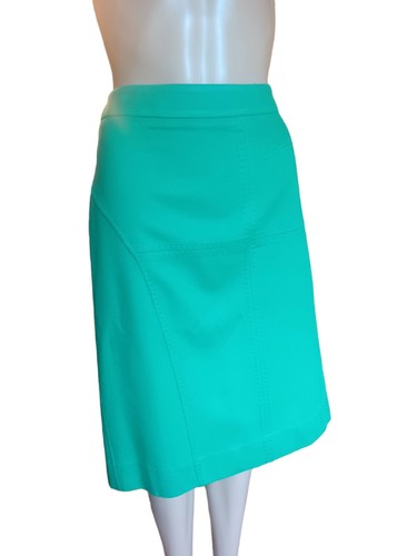 Marina Rinaldi Womens Green Pencil Aline Midi Skirt Virgin Wool Size XL - Picture 5 of 11