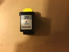 1 Used Empty Lexmark 20 Color Ink Cartridge