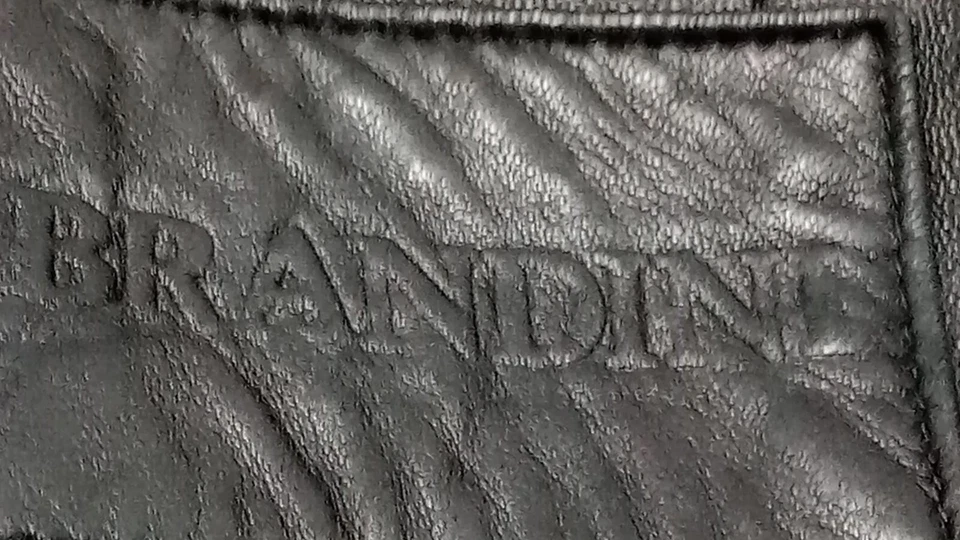 Chaqueta de bombardero Brandini para hombre de piel de cordero con cremallera negra talla XLT  Foto 3 de 4