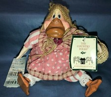 Russ Berrie The Country Folks Eliza Ducklittle Sitting Girl Duck Decoration Doll